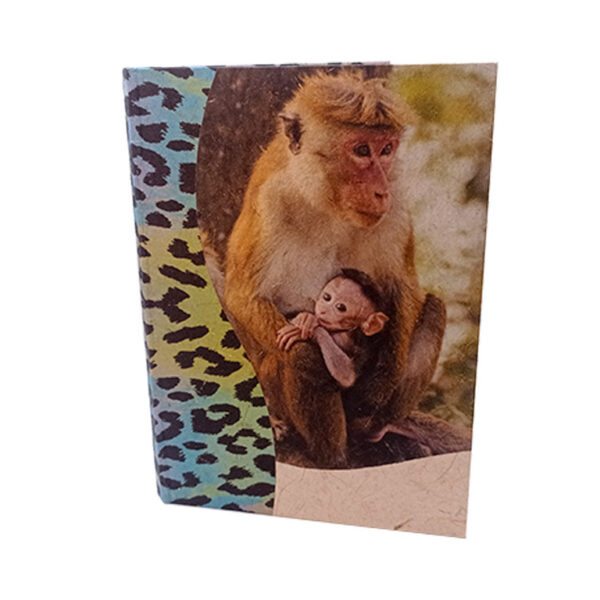 Eco-Friendly A5 Notebook – Mother and Baby Monkey in Sri Lanka