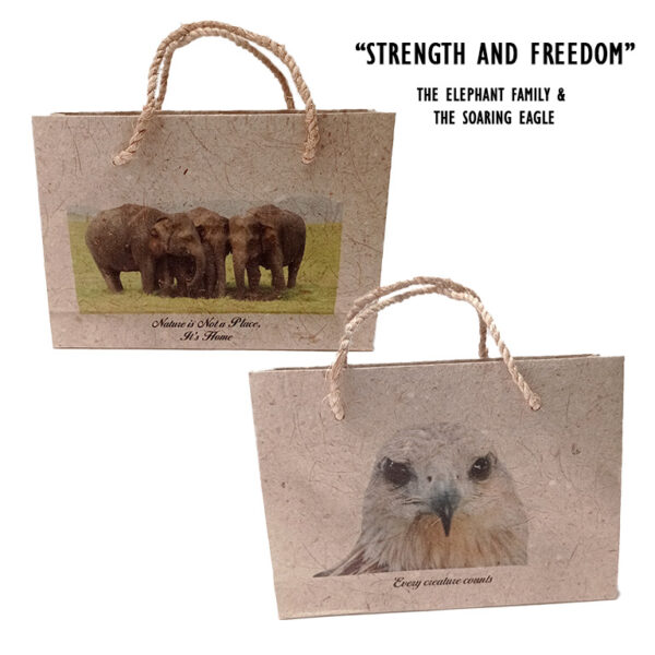 Eco-Friendly Handcrafted Bag – 7x5 - Elephant & Eagle