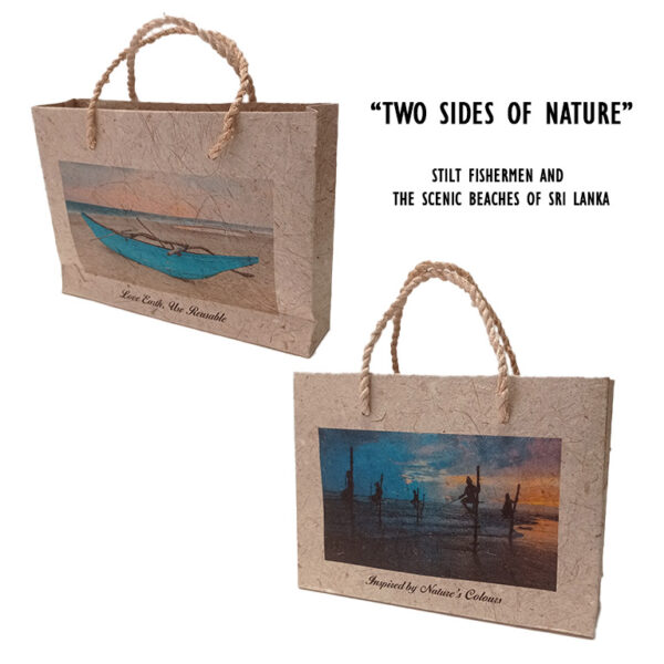 Eco-Friendly Handcrafted Bag – 7x5 - Stilt Fishermen & Beaches