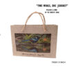 Eco-Friendly Handcrafted Bag – 7x5 - Peacock & Bird - Image 3