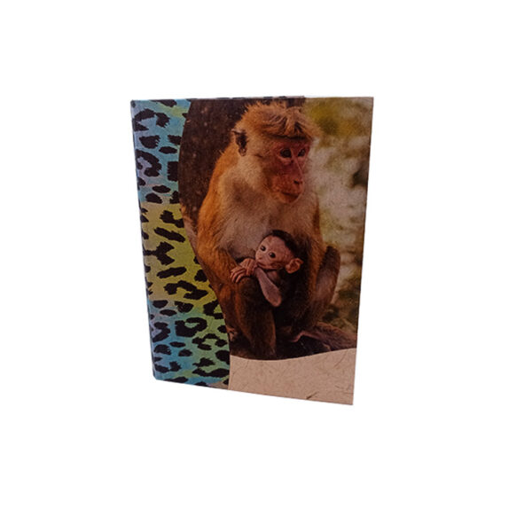 Eco-Friendly A6 Notebook – Mother and Baby Monkey in Sri Lanka